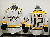 Nashville Predators #12 Mike Fisher White Stitched NHL Jersey,baseball caps,new era cap wholesale,wholesale hats